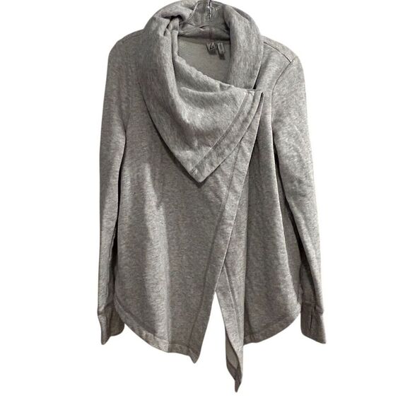 Zella Women's Shooting Star Drape Gray Cardigan Sweater Size S Open Front - Picture 1 of 16